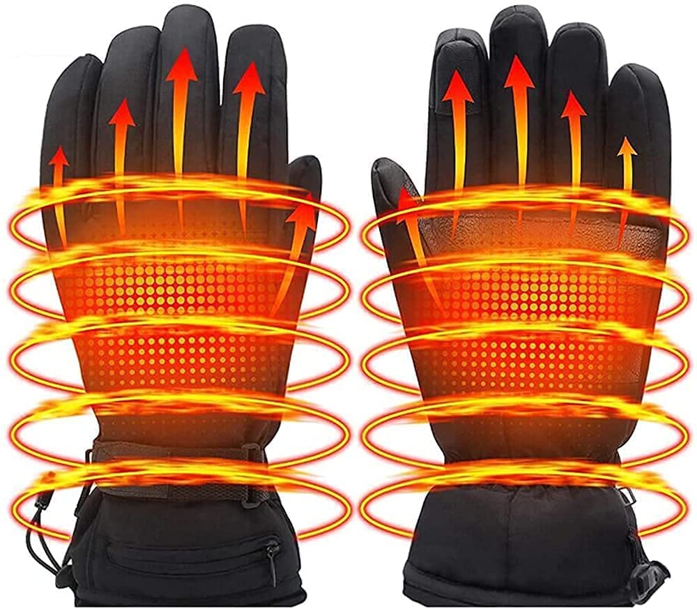 SBTXHJWCGLD Guantes térmicos para Mujeres, Hombres, Guantes térmicos eléctricos, Recargables por USB, Impermeables, para Invierno, térmicos, cálidos, con Pilas, Calentador de Manos, manopla pa