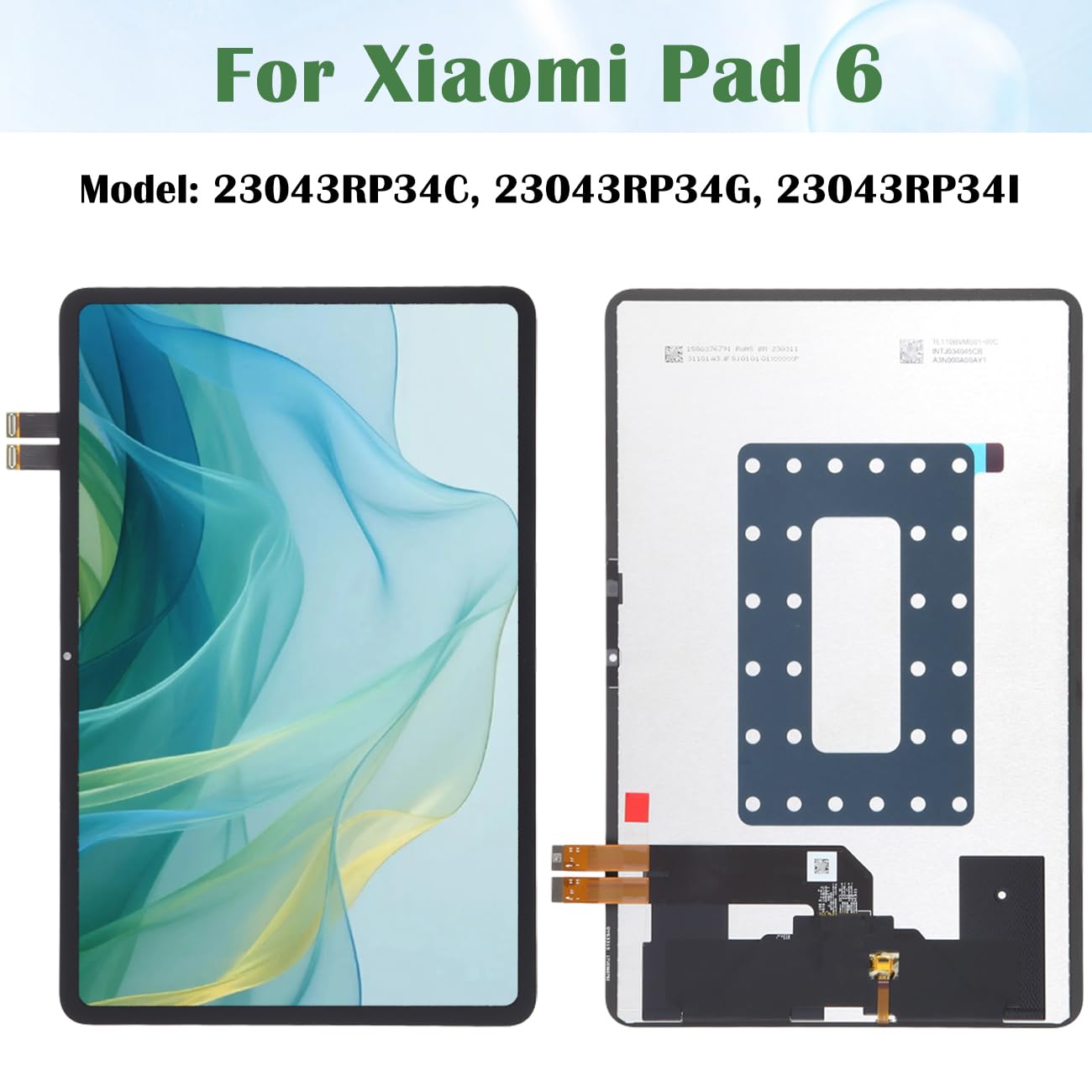 H&LYCYJ Pantalla de repuesto para Xiaomi Pad 6 11 pulgadas 23043RP34C 23043RP34G 23043RP34I LCD pantalla de repuesto con kit
