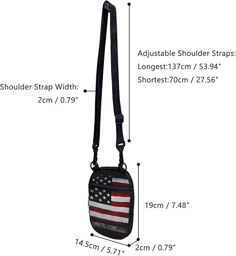 Miniatura 6 de Suobstales Pequeñas bolsas cruzadas para hombres, bolsa de hombro casual, bolsa de pecho, bolsa de mensajero juvenil