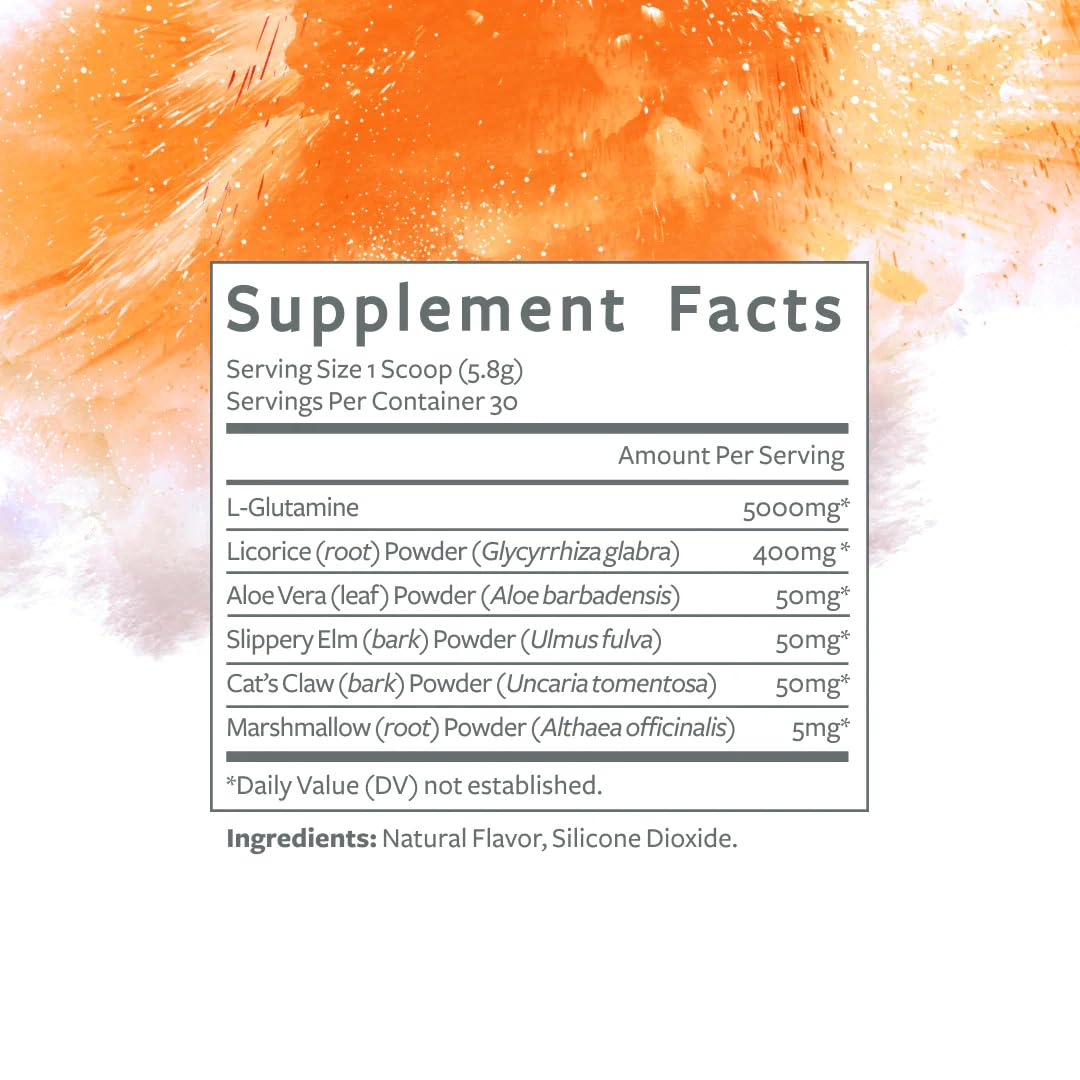 Clean Gut Integrity L-Glutamine, Aloe, Soothing, Unflavored, 30 Servings — Amazon image 2