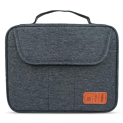 Kabel Organizer Tasche - Reise Elektronik Zubehör für Ladekabel mit Travel Case (28.5 X 23 X 6cm Schwarz)