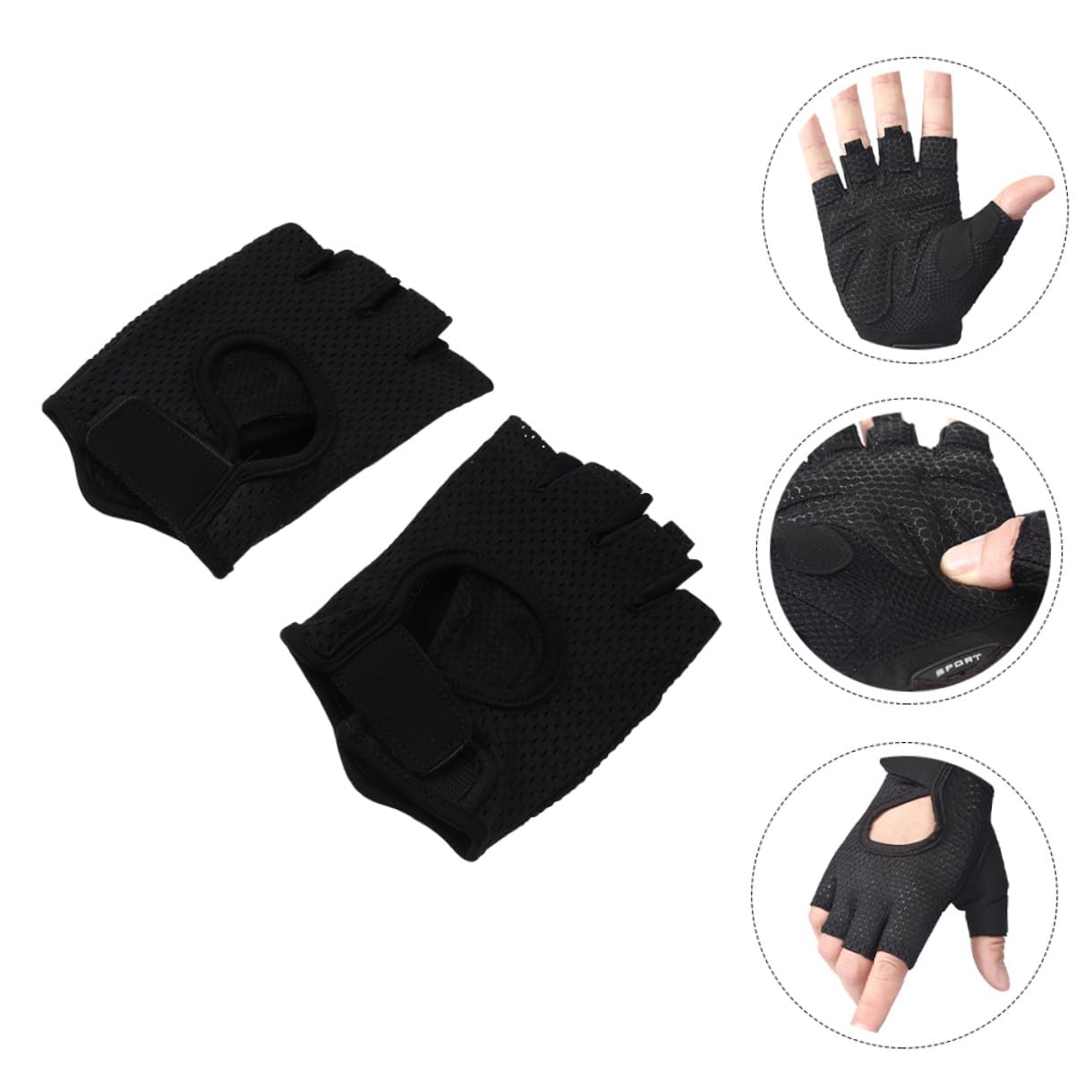 Yardwe 4 Paia Di Guanti Fitness Traspiranti Guanti Sportivi In ​​Pelle Mancante Gel Di Silice