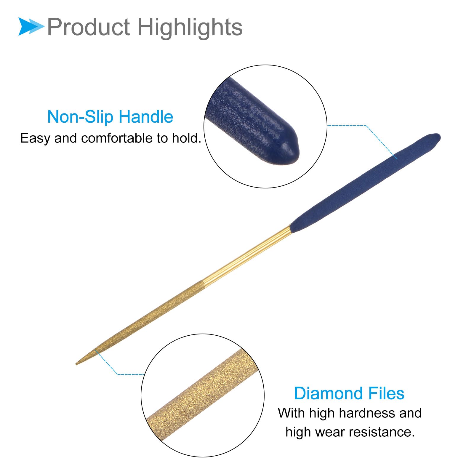 CoCud Diamond Coated Needle File,, 3x140mm - Image 4