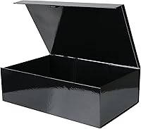 Vista 29 de Aimyoo Caja de regalo plegable azul marino con tapas de cierre magnético 13.8x9x4.3 pulgadas, cajas grandes para propuesta de dama de honor