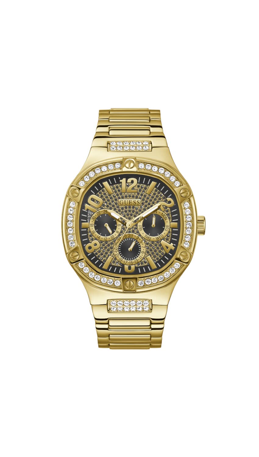 Guess Stainless Steel Black Dial Men Analog Watch - Gw0576G2, Band Color-Gold (B0BWLR68SS) Amazon Price History, Amazon Price Tracker
