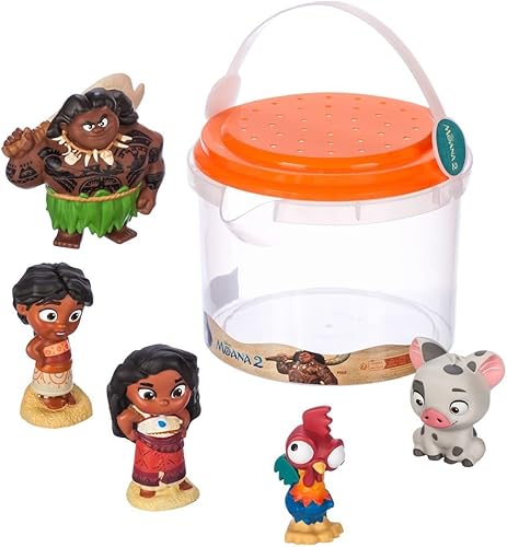 Disney Store Juego de baño oficial (Moana 2) Accesorios de baño para niños con queridos personajes de Disney Coloridos y divertidos esenciales