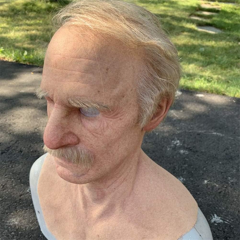 Halloween Full Head Mask, Old Man Latex Mask, Adult Novelty Horror Masks for Halloween Party Cosplay Costume Accessories - Image 3
