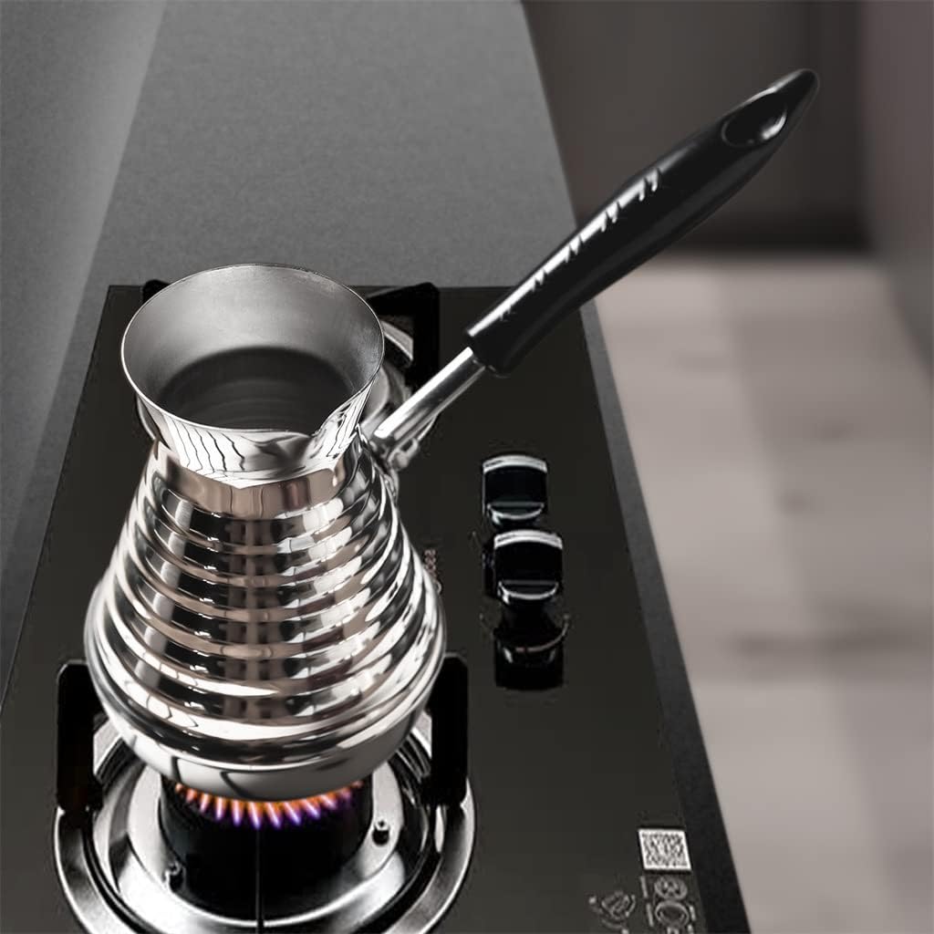 600ml Stainless Steel Turkish Coffee Tea Pot Machine Maker Portable Espresso Kettle Arabic