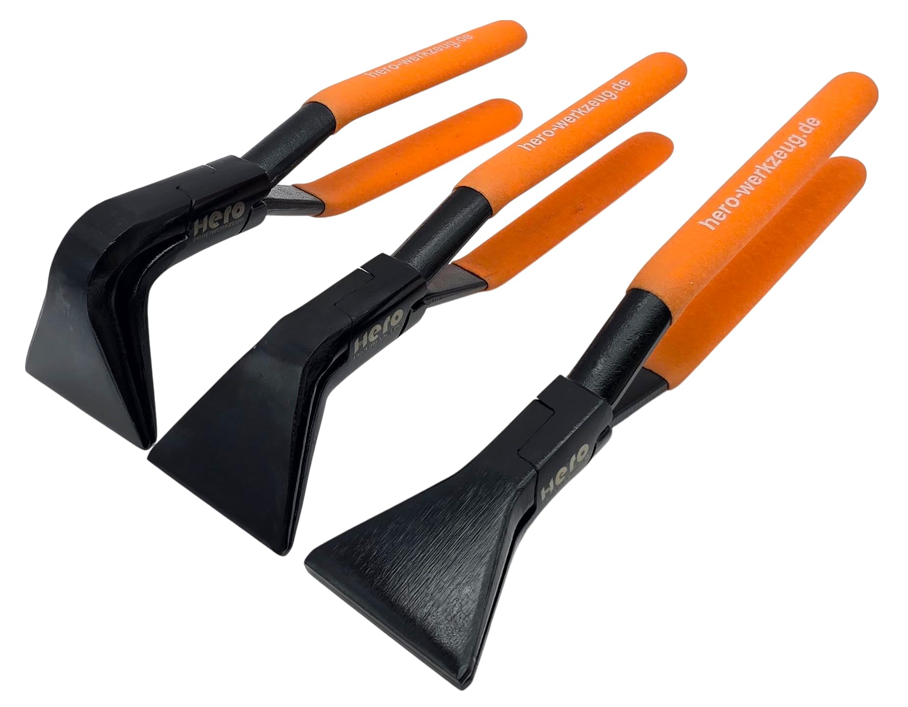 HERO Profi Falzzangen Set 3-tlg – Abkantzangen 0°, 45° & 90° für Dachdecker & Spengler – Präzise Blechbearbeitung mit Profi-Biegezangen – Inkl. Transportkoffer
