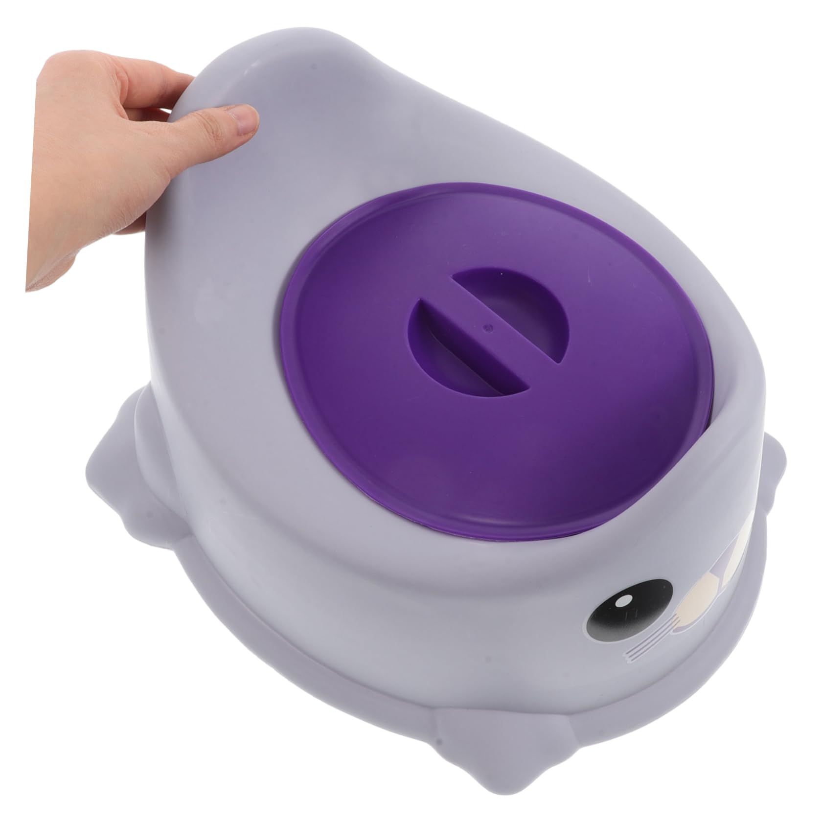 FRCOLOR Asiento de Inodoro Portátil para Niños con Diseño Adorable de Animales, con Respaldo, Tapa Removible y Patas Ajustables, Adecuado para Entrenamiento en Casa y Viajes