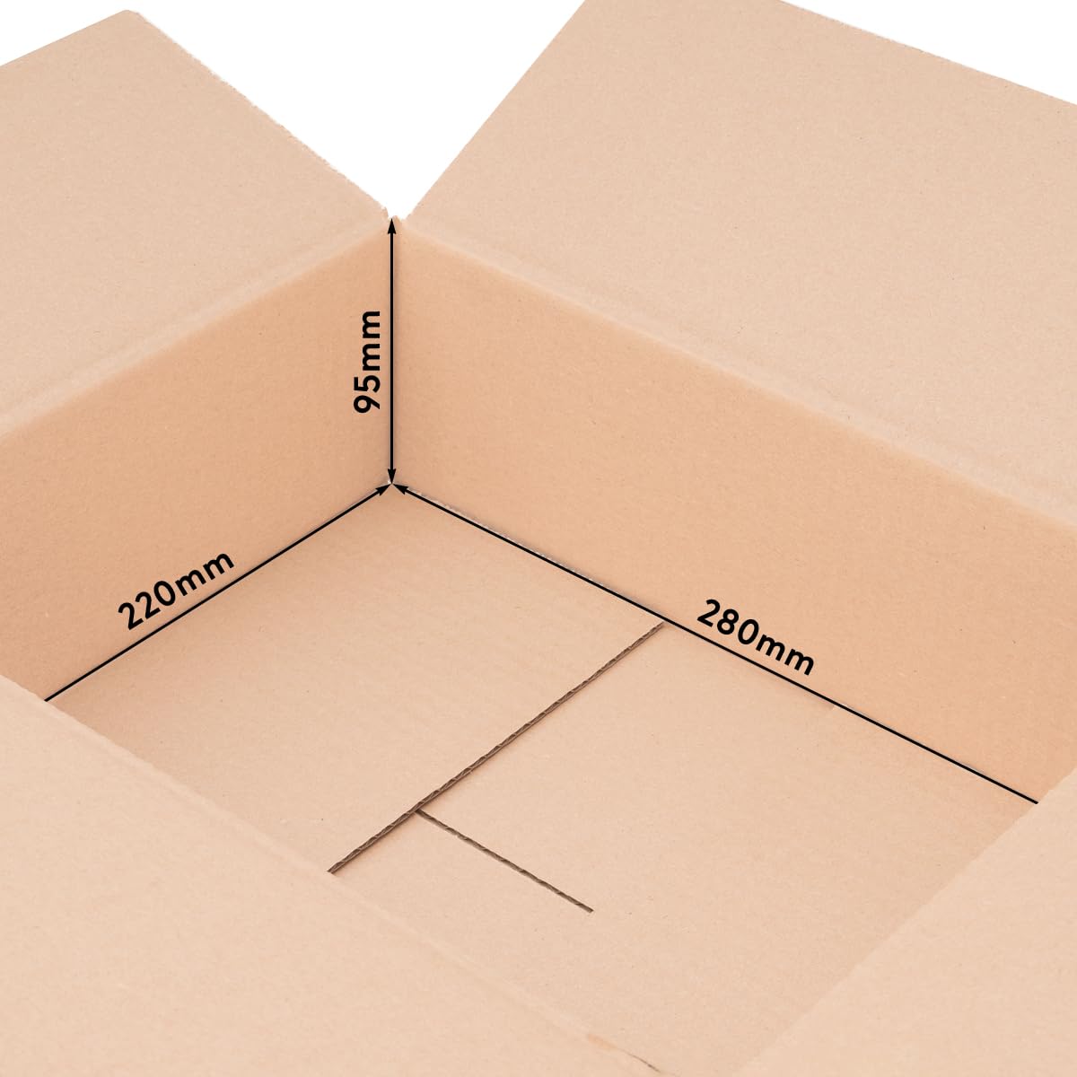 verpacking Kartony składane 280 x 220 x 95 mm brązowe (wymiary zewnętrzne 285 x 225 x 105 mm) KK 29 1-faliste karton wysyłkowy do średnich towarów DHL paczki paczki kartonów (600 sztuk)