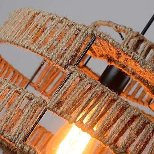 Chandelier industriel ajustable E27 pour éclairage de table sombre - 6