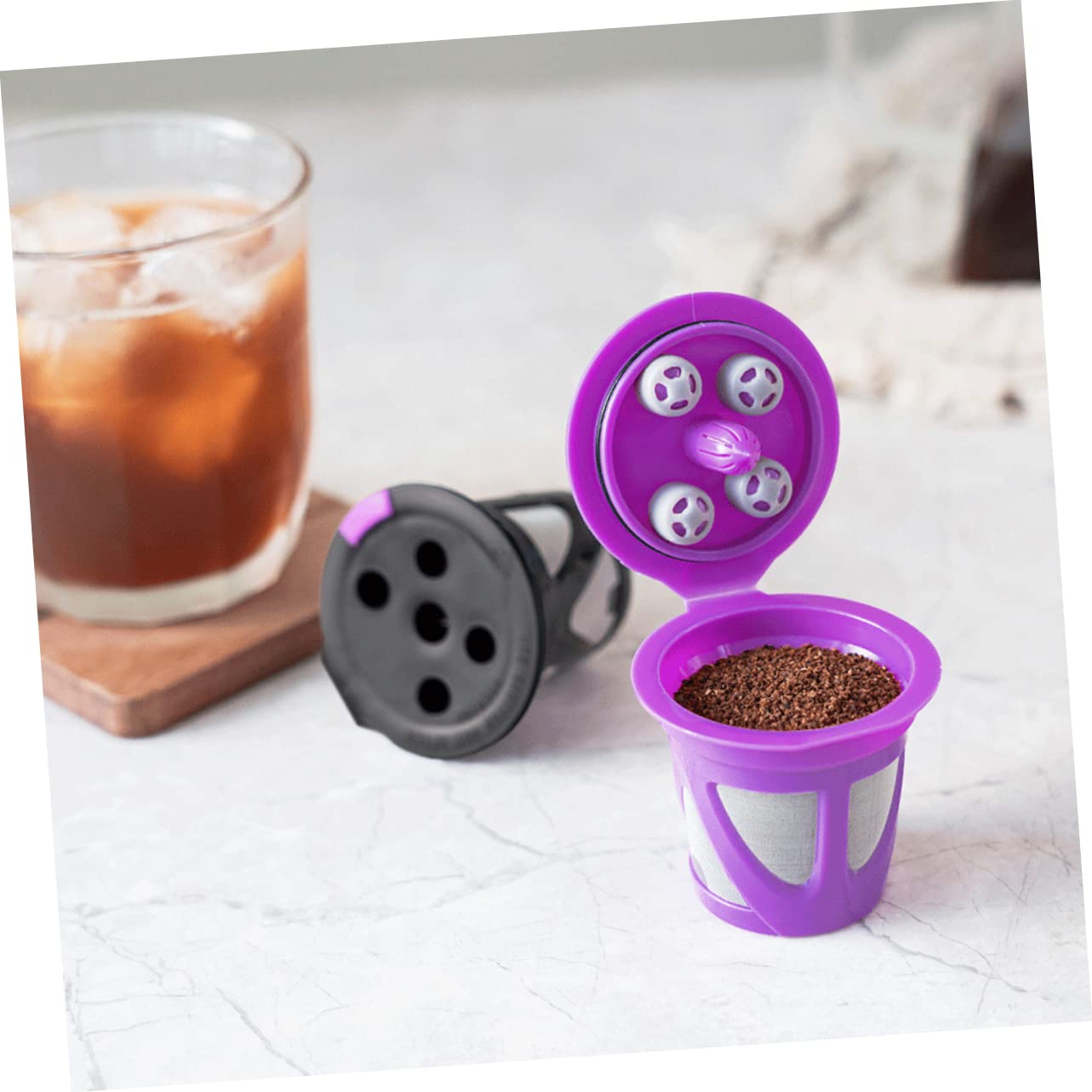 PRETYZOOM 5 Juegos Cápsula De Café Espresso Cesta Taza Filtro De Café Reutilizable Barra De Café Accesorios Café Espresso Concentrado De Café Cápsula Máquina De Café Filtros De 2 piezas * 5