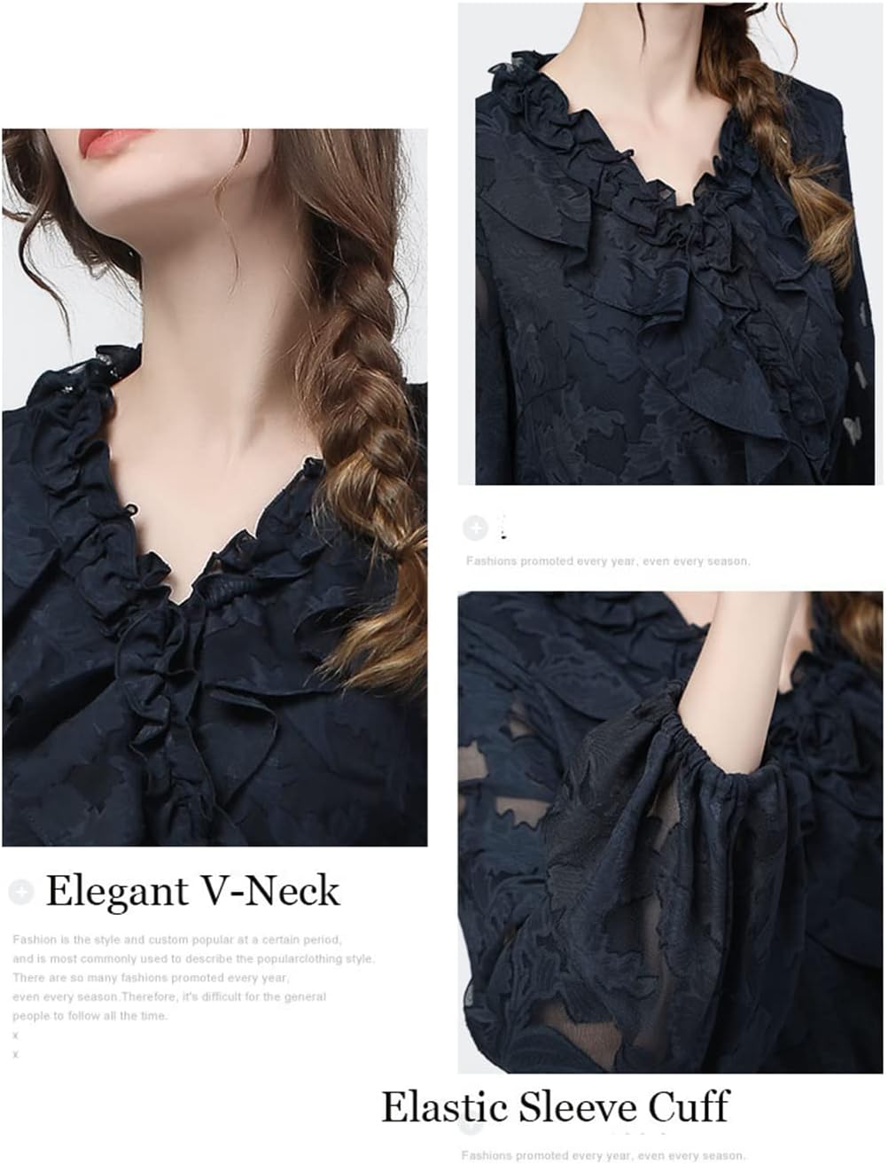 Disimlarl Chiffon Cut Flowers Mesh Shirt Women Spring Elastic High Waist Ruffles Tops Office Blouses