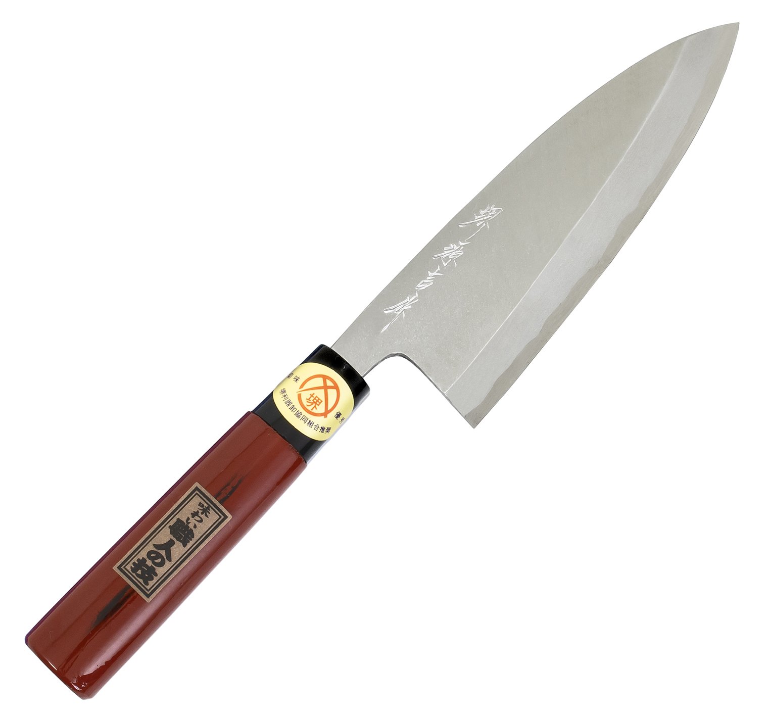 Amazon｜ダイキチ 堺源吉 日本製 出刃 包丁 150mm 鋼 カスミ 根来塗柄