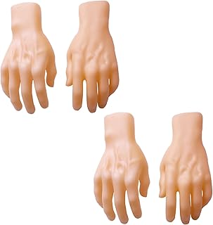 Prop Stage Hands,Spooky Halloween Decoration Realistic Hands Fake Human Hands Bloody Dead Body Parts for Halloween Terror Scary Props Decorations (2 Left and 2 Right)