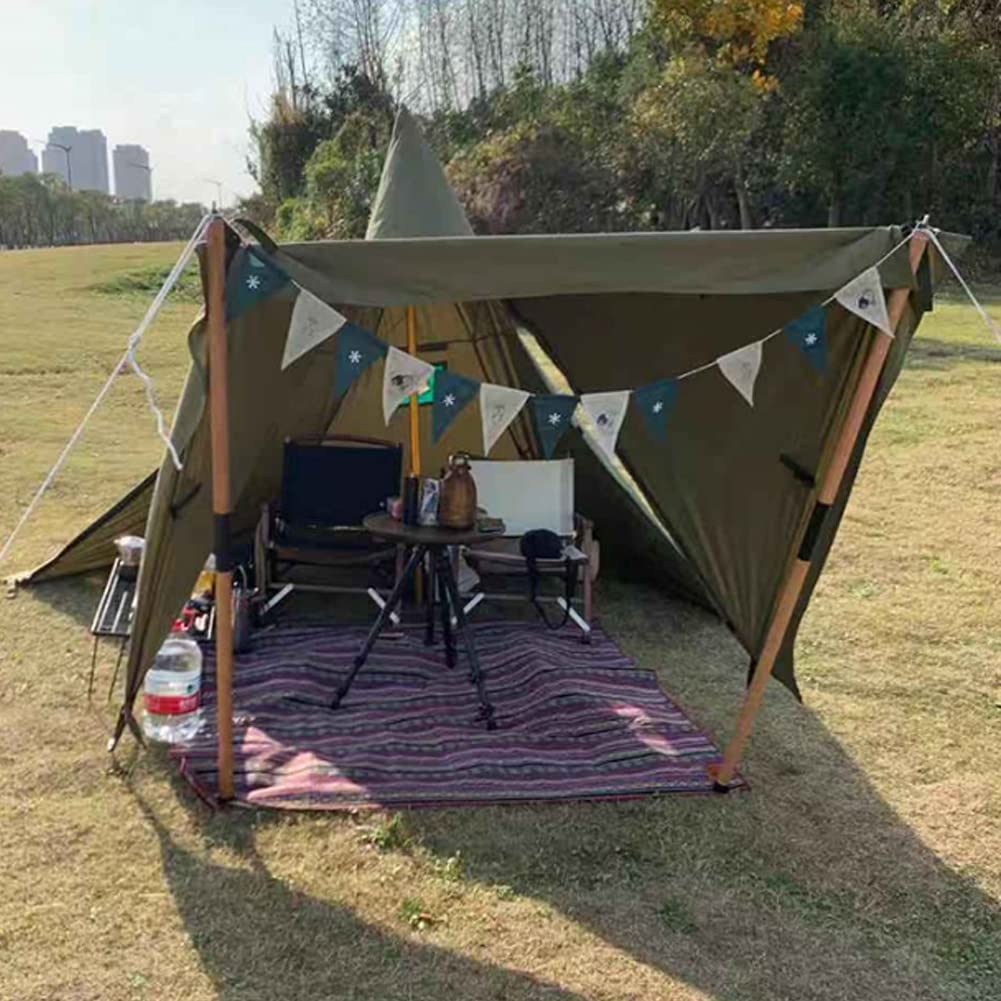 Tenda Calda con Presa per Stufa, 4 Stagioni, Tende da Esterno per 3-4 Persone, Tenda riscaldata per Famiglie, rifugio per Campeggio, Zaino in Spalla, Caccia, Pesca, Impermeabile, Antivento Safehappy