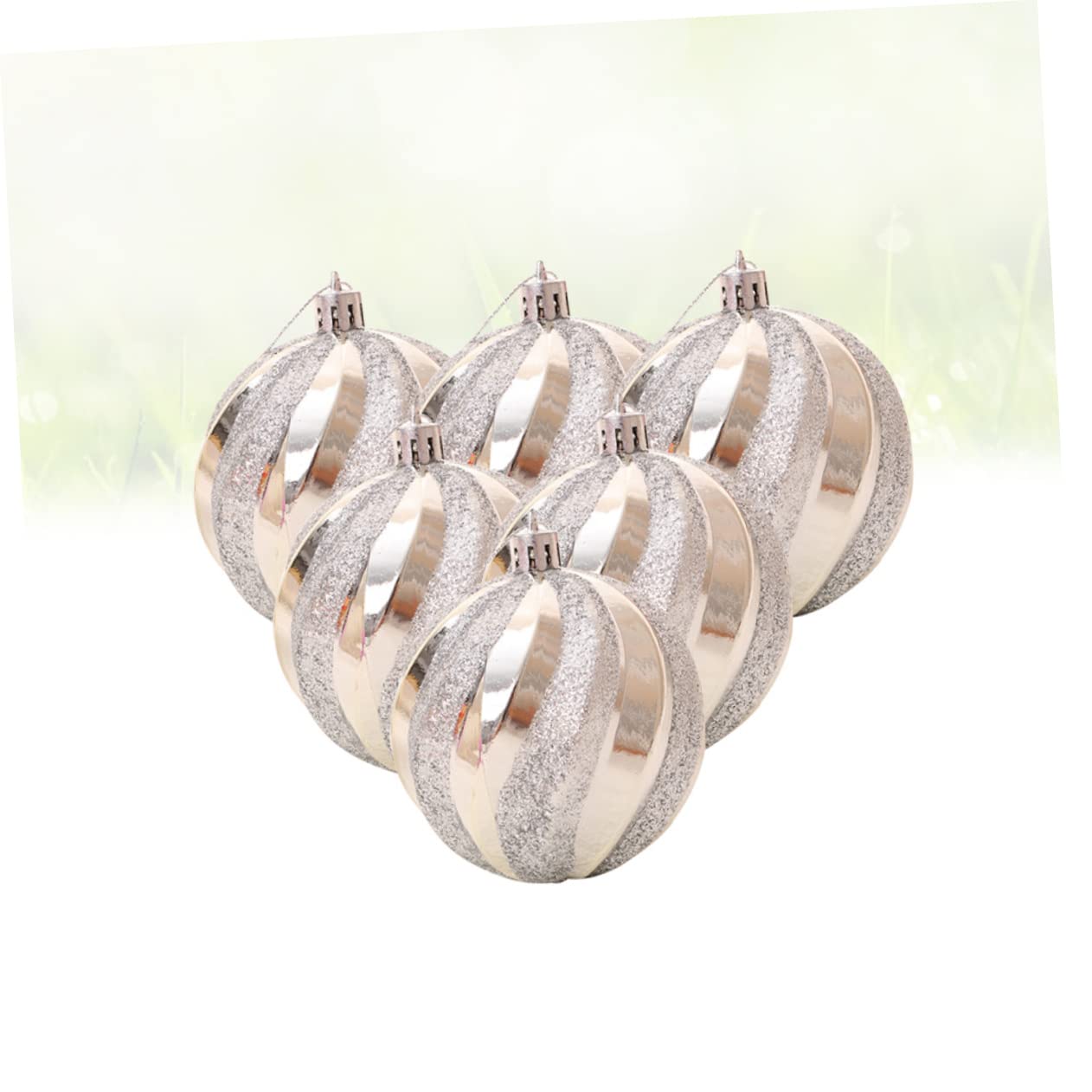 Housoutil 3 Sets Luxus Weihnachtsbaum Hängeset Glitzerkugeln Silber Ornamente Für Wohnkultur 12 Stück * 3