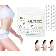 Bee Venom Nasal Oil Ring, Lymphatic Drainage Nose Rings Nasal Diffuser, Bee Venom Nose Ring Firming Nasal Oil Ring Nasal Inhaler, Accelerate Basal Metabolism 2 Bags/14 Pcs