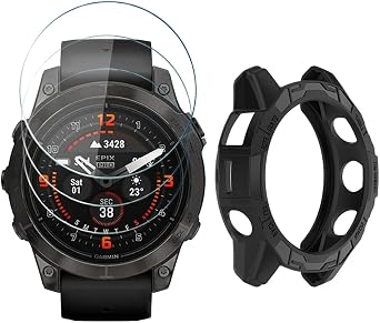 Screen Protector for Garmin Epix pro 47MM/Fenix 7 Solar and Protective Case