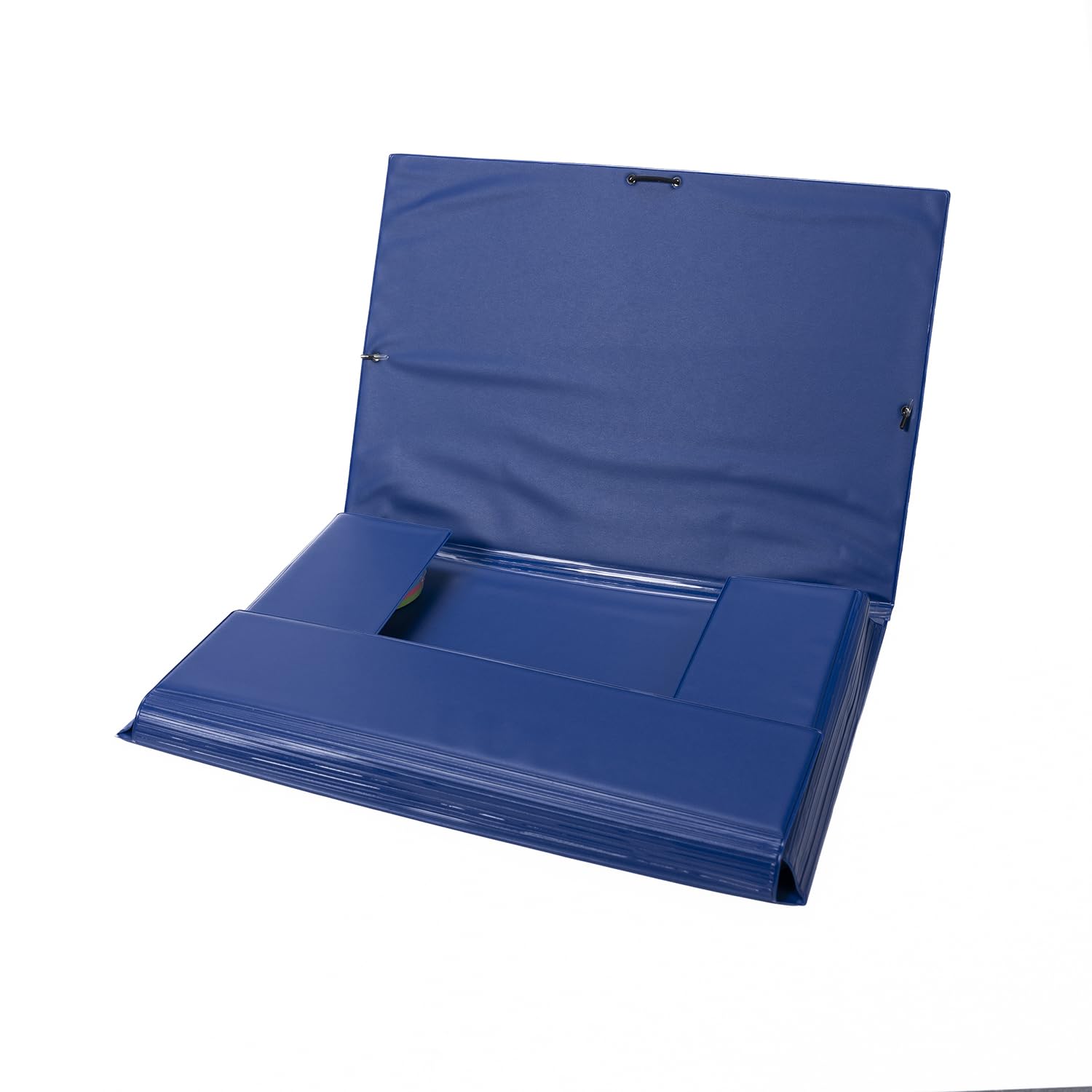 Grafoplás | Carpeta PVC | Azul | Folio Prolongado | Tres Solapas | Cierre de Gomas | Perfecta para Documentos Legales | 38x28cm
