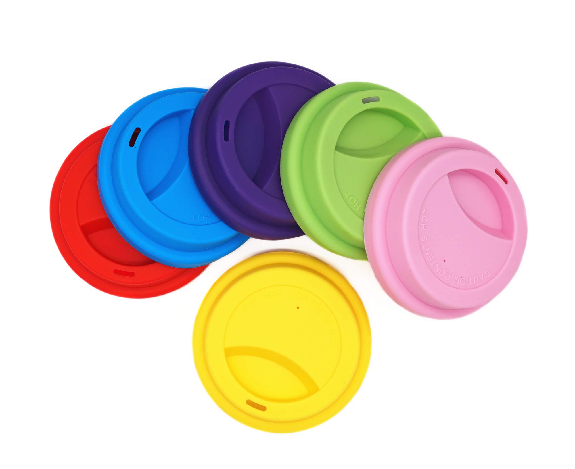 Ouligay 6 Coperchi In Silicone Per Tazze: Riutilizzabili, Colorati, Antipolvere (Ø 10 Cm)