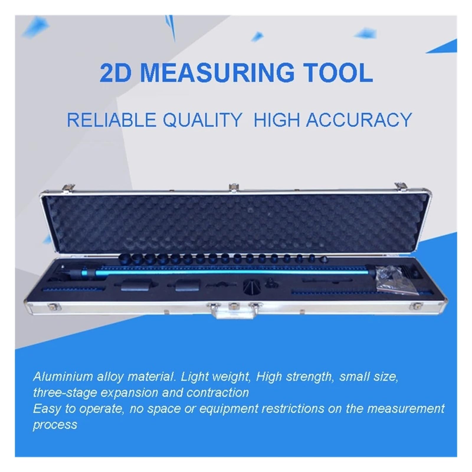 Sistema de medidor de regla de medición 2D para inspección y calibración precisas, herramientas de marco de cuerpo para medición precisa y control de calidad, ideal para talleres y proyectos de
