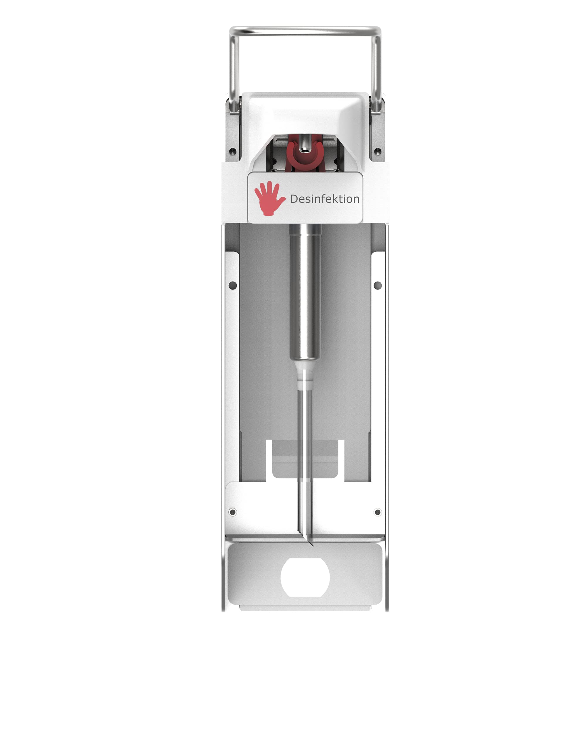 UNIversalspender | gelzenritter UNI-PRO 05 | Eurospender | 500 ml | kurzer Bedienhebel | 25,3 x 8,2 x 17,4 cm | Wandmontage | Aluminium | inkl. Leerflasche | 100% Made in Germany!