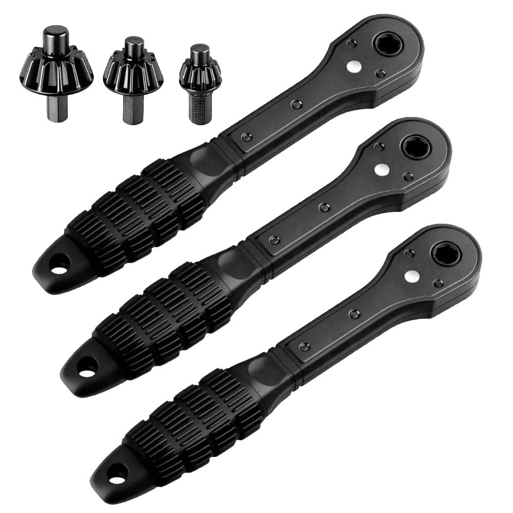 2 in 1 Drill Chuck Ratchet Spanner, 2025 New Ratchet Drill Chuck Key Wrench, Universal Chuck Key Replacement Tool for Drill, Mini Iron Drill Wrench