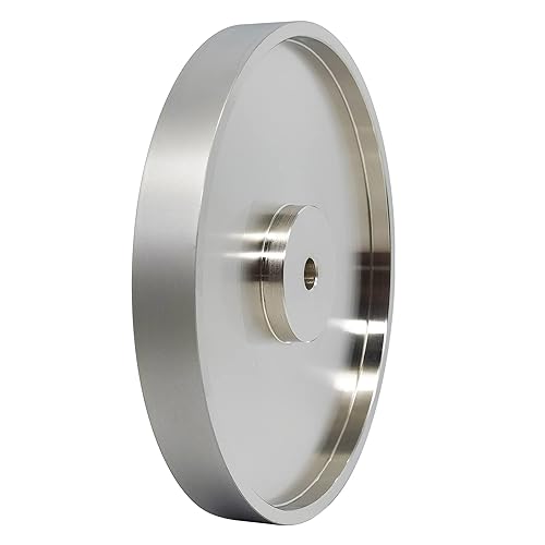 Miniatura 7 de Muela abrasiva CBN, diámetro 8" x 1" ancho con eje de 12", muela abrasiva de diamante para afilar acero de alta velocidad, grano 80