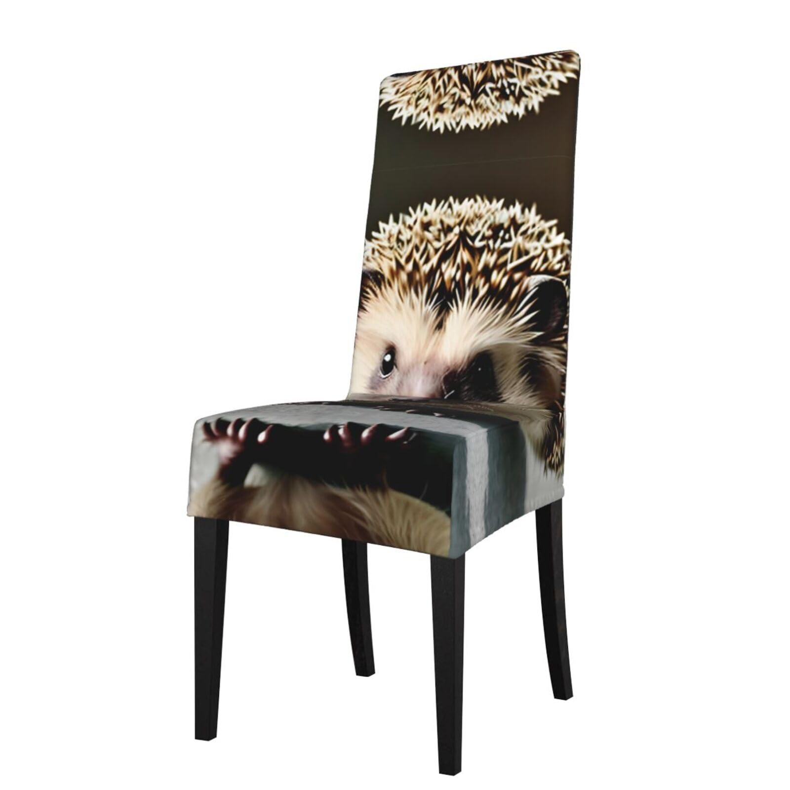 YYHWHJDE Cute hedgehog Prints Protection Cover for Dining Chair – Stretchable Slipcovers for a Refreshing Dining Room Makeover