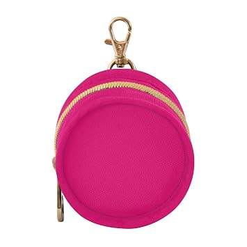 Hot Pink Pacifier Holder with Clip Pacifier Case for Diaper Bag Round Baby Pacifier Pouch Box Bag Portable