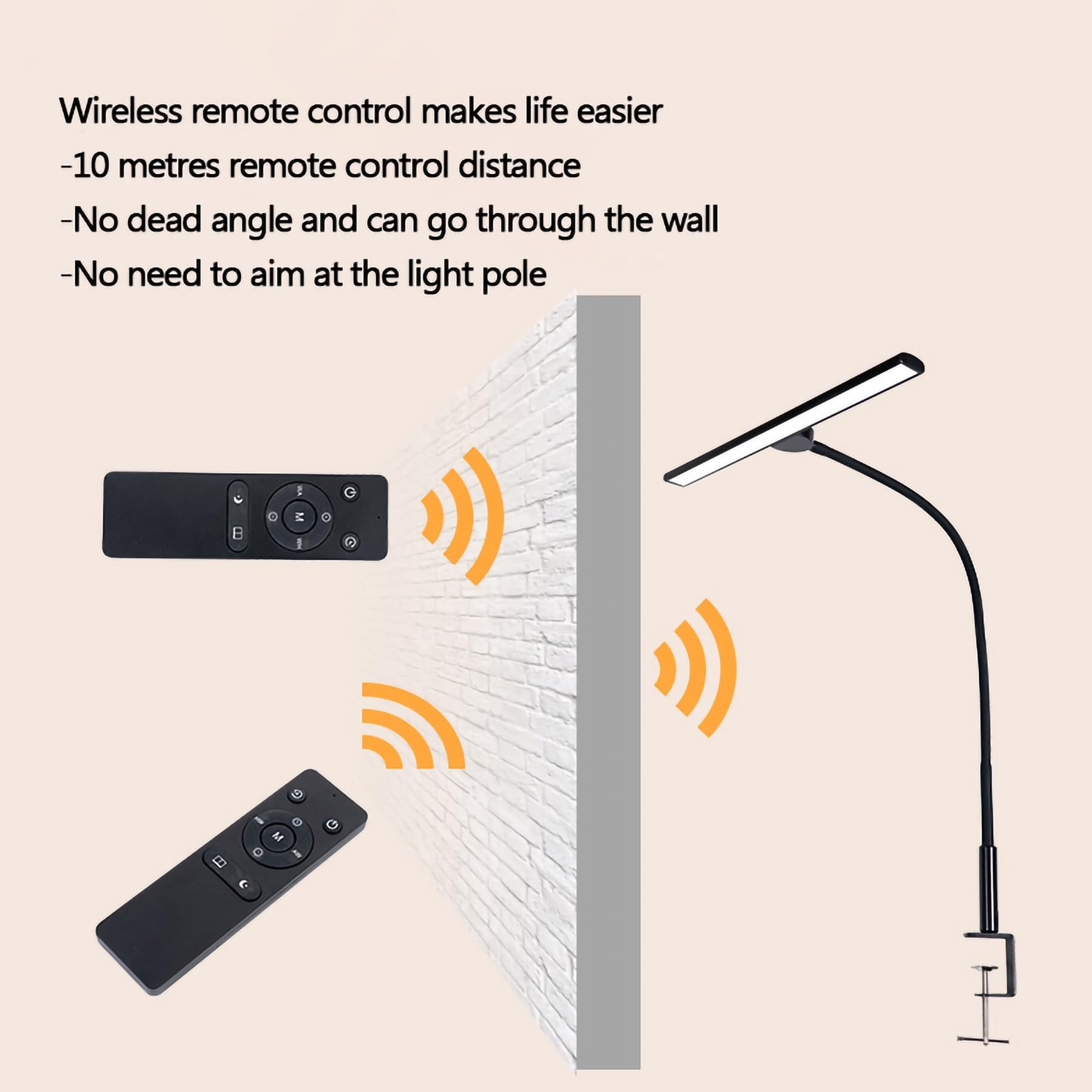 Lampa robocza LED do komputera do domowego biura, regulacja jasności temperatury barwowej 3000–6000 K z regulowanymi ramionami obrotowymi i ściemnianą lampką na biurko LED ze sterowaniem dotykowym (C