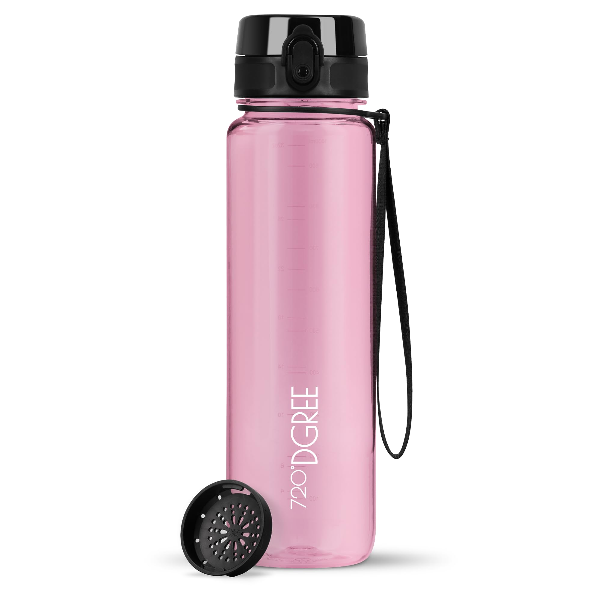 720°DGREE Botella Agua 1 Litro “uberBottle“ - Tamiz-Fruta, softTouch - Sin BPA, Prueba de Fugas, Reutilizable - Cantimplora, Water Bottle ideal para Deporte, Fitness, Gimnasio, Senderismo, Ciclismo — view 191