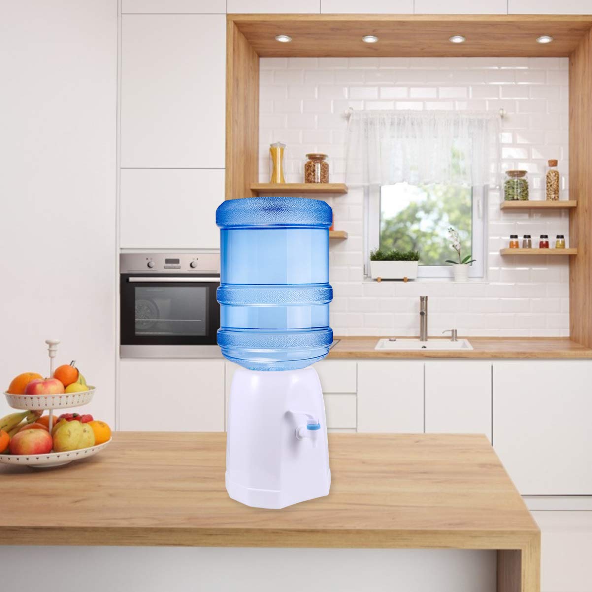 Kichvoe Desktop Water Cooler Dispensers Hot Cold Water Dispenser Top Loading Water Dispenser Water Drinking Fountain Filtered Water Dispenser