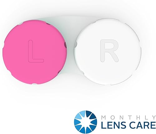 Vista 3 de Estuches para lentes de contacto Axim USA, paquete de 12. Suministro anual a granel. Protege tus ojos cambiando tu estuche para lentes de contacto