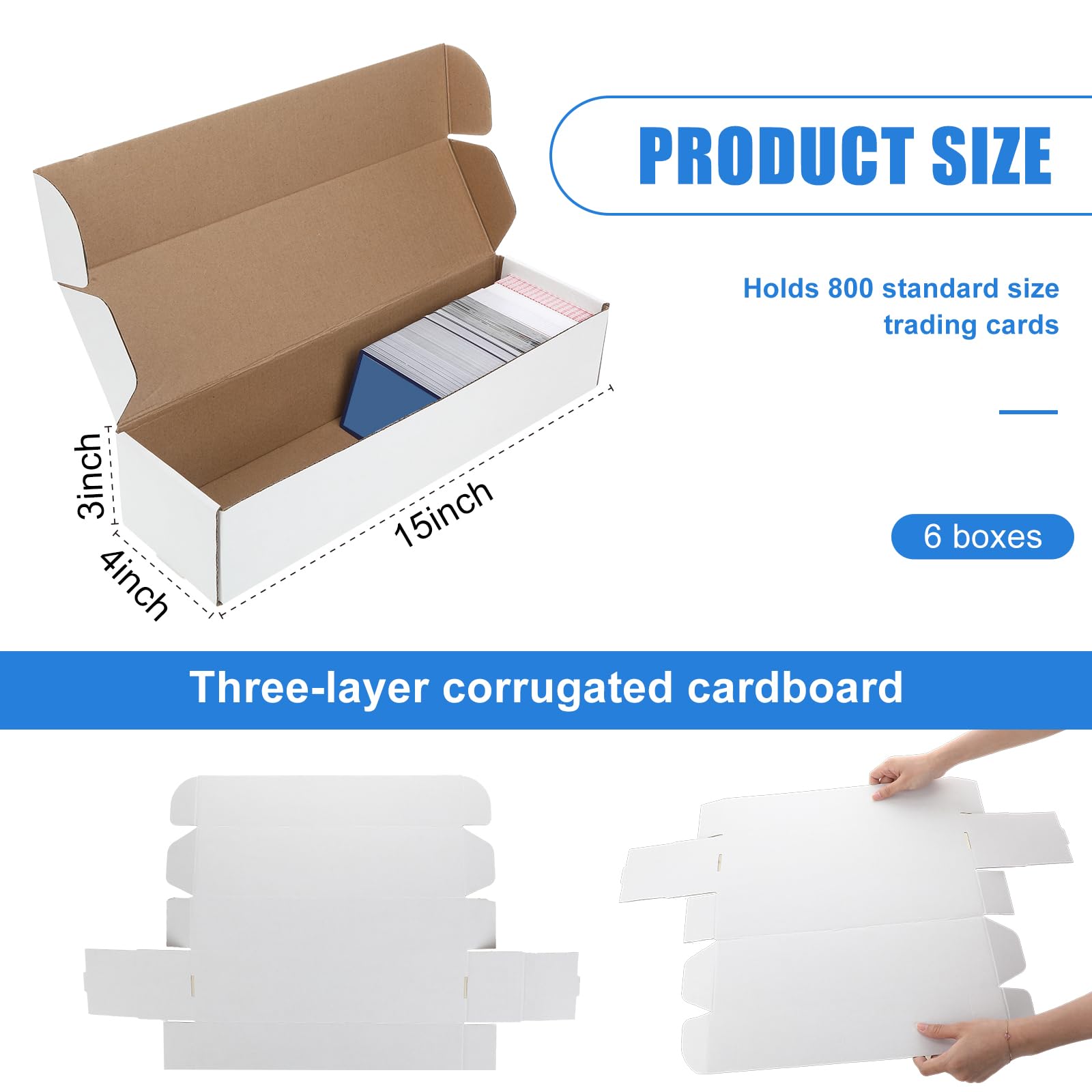 Caja de almacenamiento de 800 unidades para tarjetas de intercambio, caja de coleccionista de notas deportivas, organizador de notas comerciales para juegos y coleccionismo deportivo (10 2