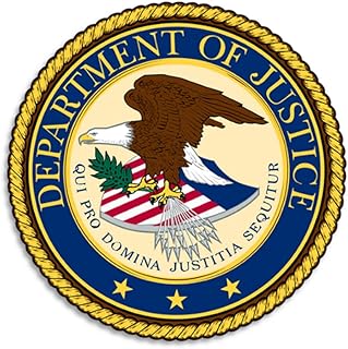 Department of Justice Seal Emblem - 25 Pack Circle Stickers 3 Inch - USA America