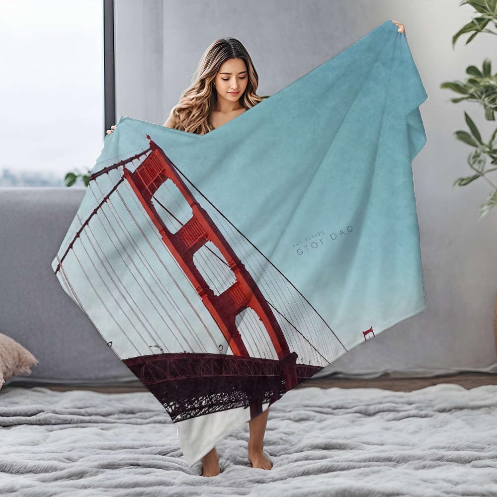Couverture en flanelle San Francisco grand plaid lit pour soirées cocooning et nuits fraîches