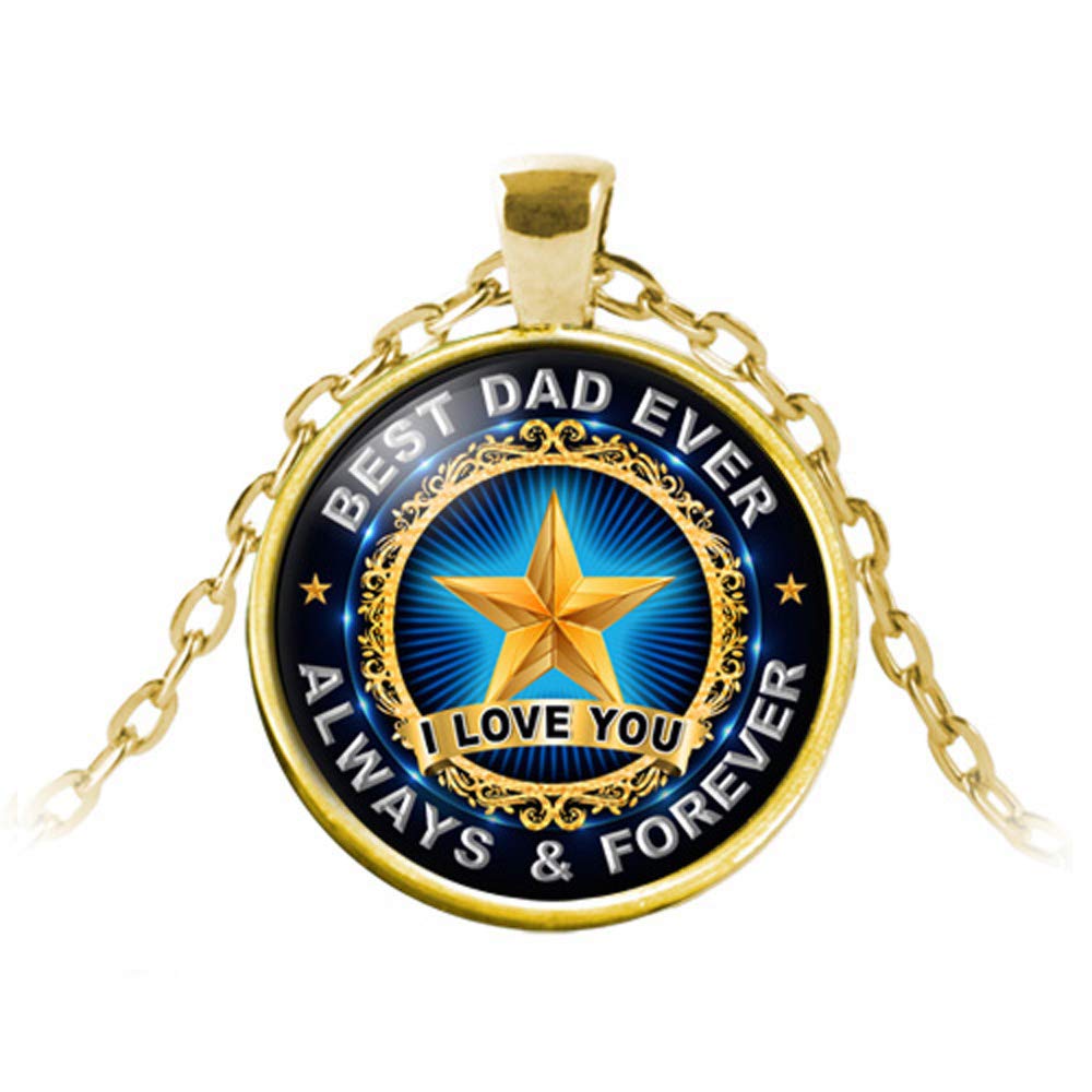 Lasting Stars to My Dad Best Dad Ever I Love You Forever Pendant Dad Necklace Birthday Gift