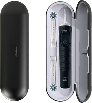ORAL-B Şarjlı Diş Fırçası İçin Saklama Kabı - Sadece Oral-B Pro 1, Vitality Pro, vitality ve Starter Pack Serisine Özel Diş Fırçası Seyahat Kutusu (Siyah)
