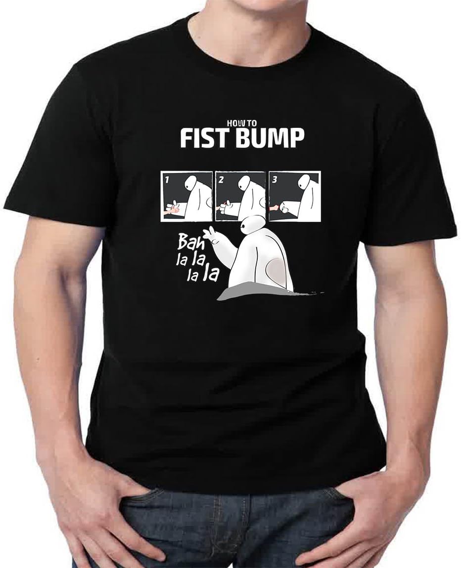 Big Hero 6 Baymax T Shirt 2X-Large Black