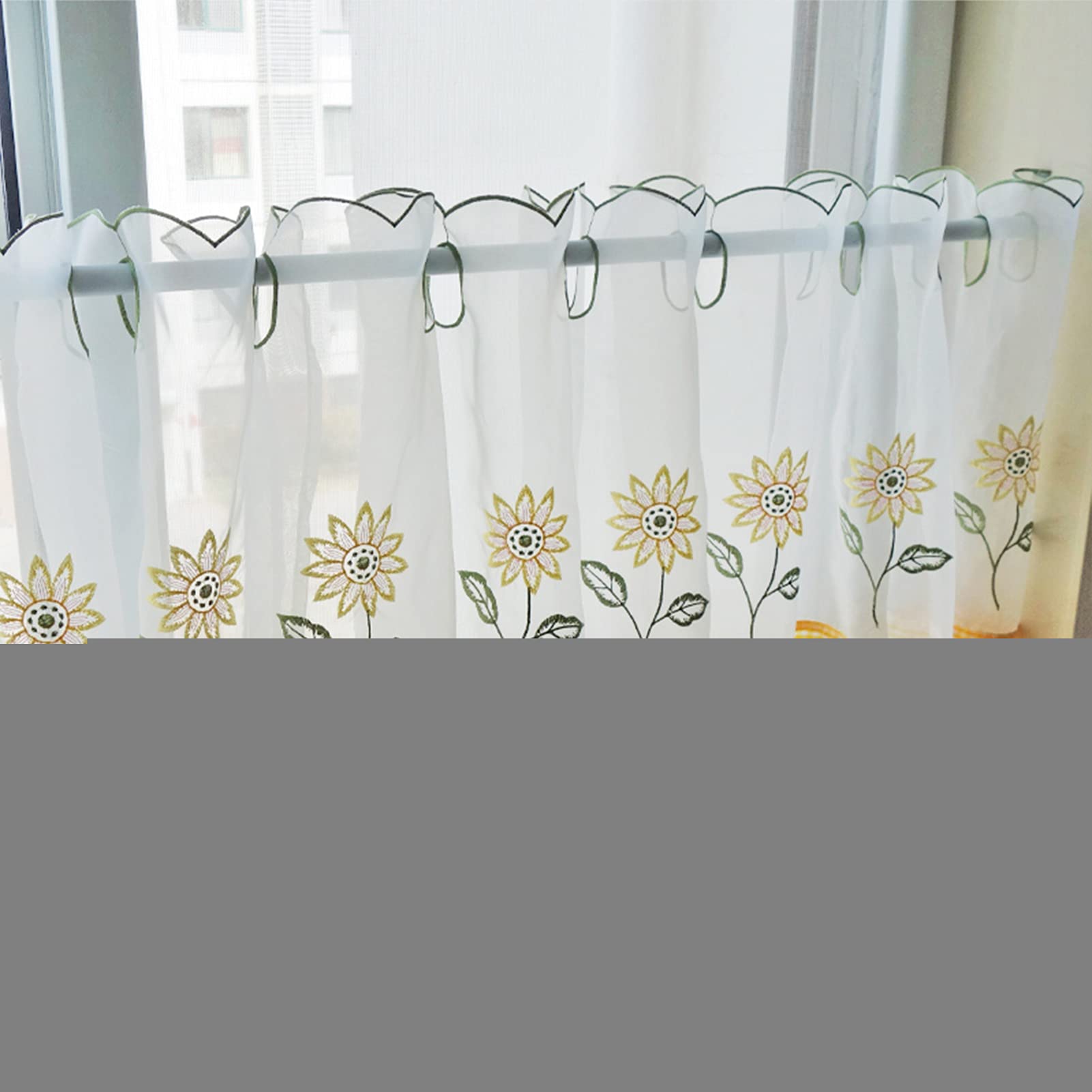 Cortinas de cocina de celosía cortas estilo taberna para cafetería y hogar (300 x 90 cm)