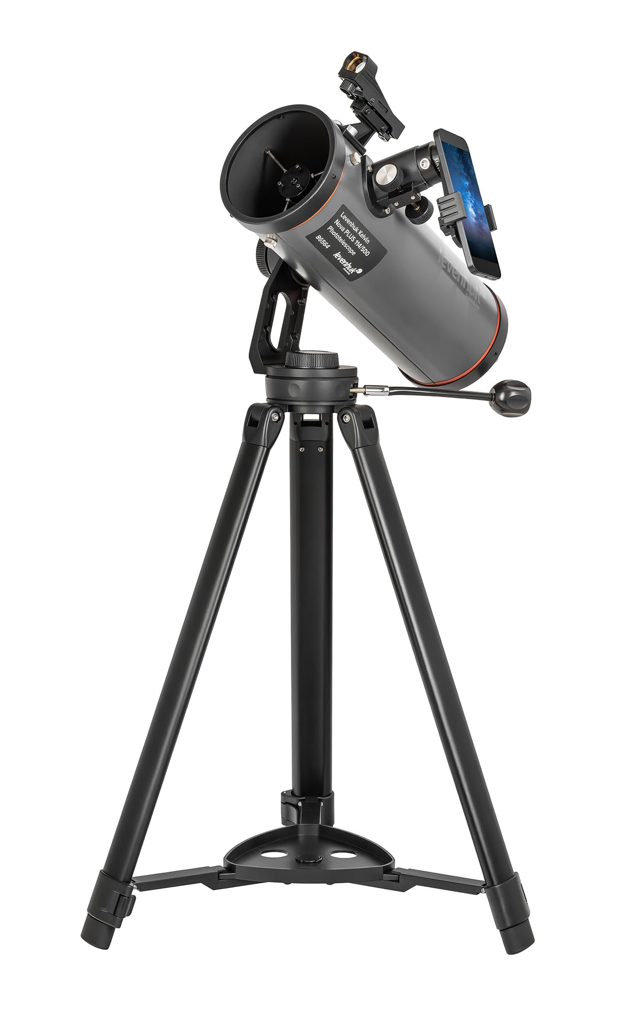Levenhuk Kelvin Nova PLUS 114/500 Fototeleskop, Profesjonalny Newtonowski Reflektor do Smartfona dla Dorosłych z Montażem Altazymutalnym do Astrofotografii i Obserwacji Głębokiego Nieba