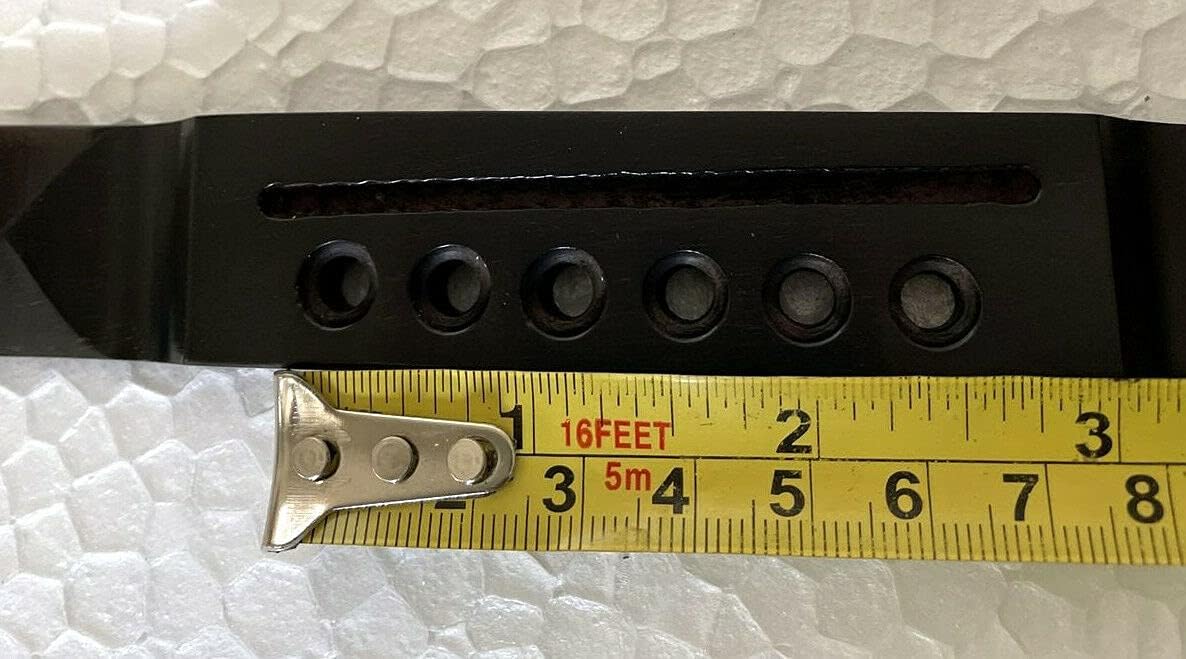 Globalwoods Pyramid Guitar Bridge Polished Ebony Wood Gibson L1 Flattop Guitar Bridge : Musical Instruments