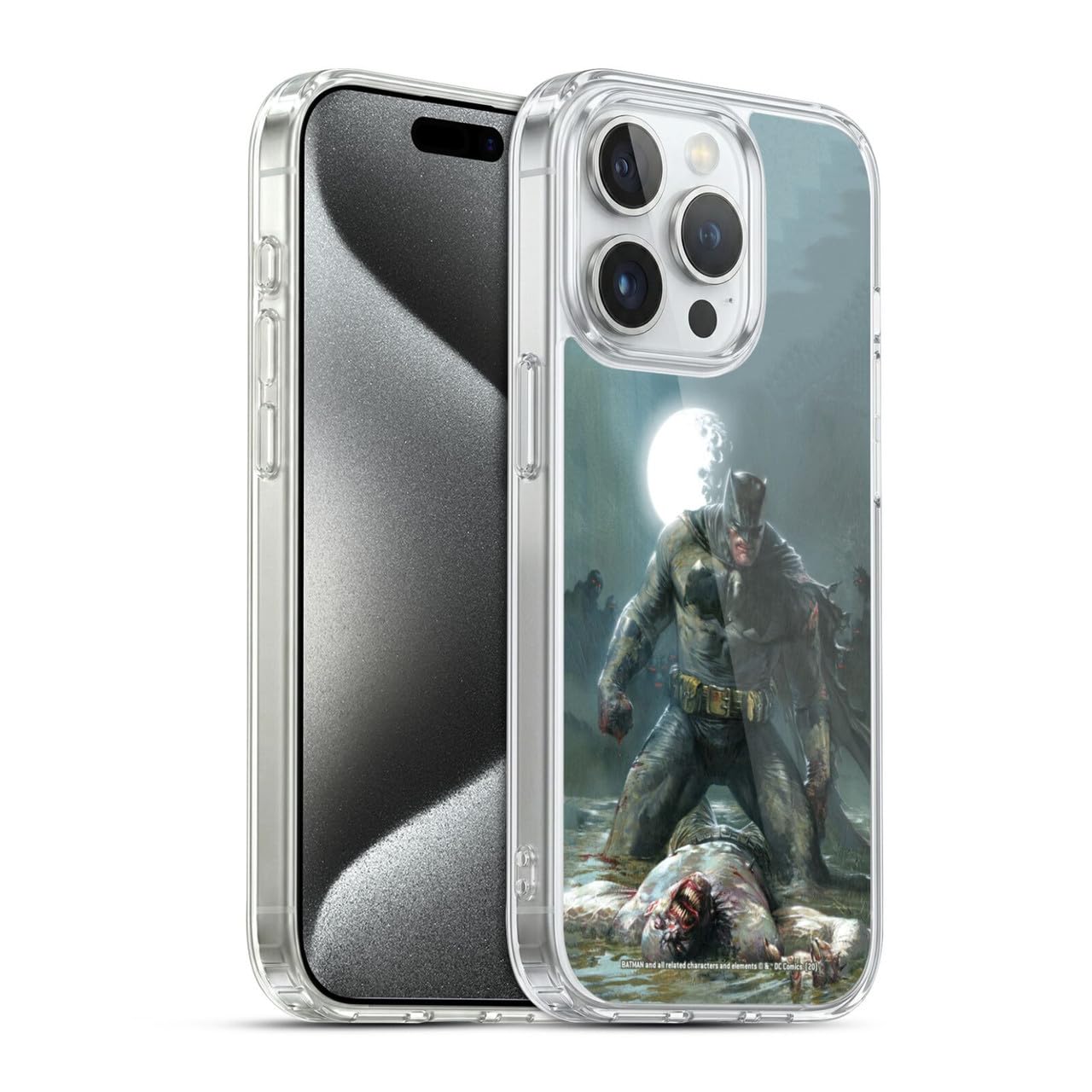 Funda Batman iPhone 15 Pro gel suave de El Caballero Oscuro regresa 7