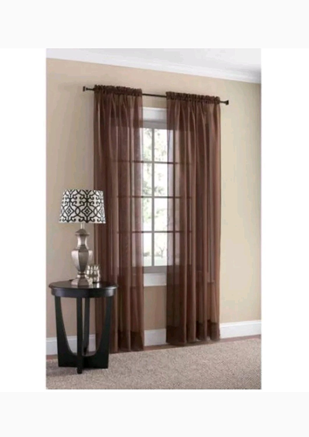 Mainstays Sheer Curtains Curtains & Drapes