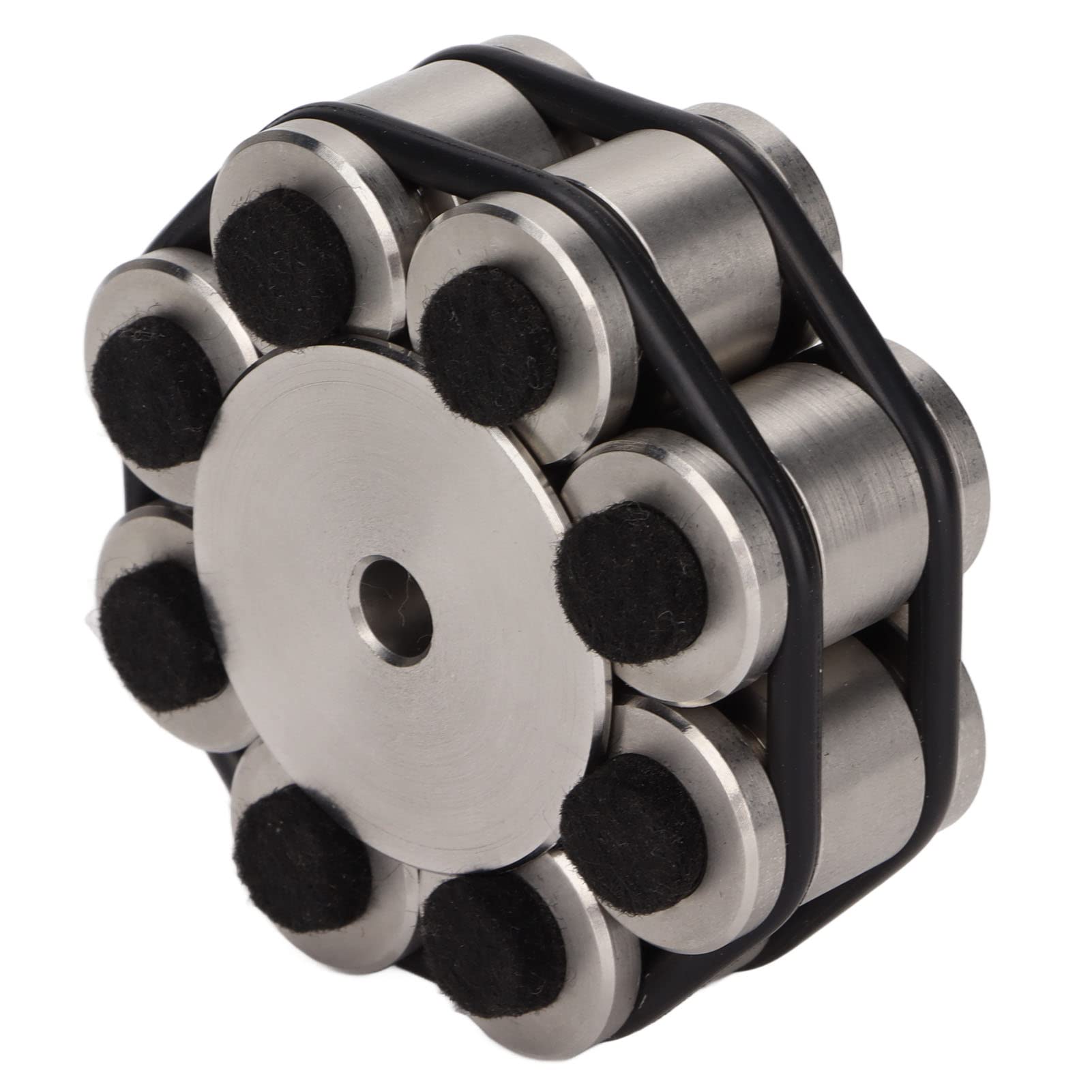 Stabilizzatore per Dischi in Acciaio Inox, Morsetto Peso per Giradischi per LP e Vinile, Stabilizzatore in Fibra di Carbonio per Giradischi con Base in Silicone per una Migliore Qu