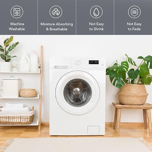 Miniatura 8 de Lekesky Juego de funda de edredón bohemio de algodón blanco tamaño Queen para todas las estaciones, juego de cama suave y transpirable con cierre de