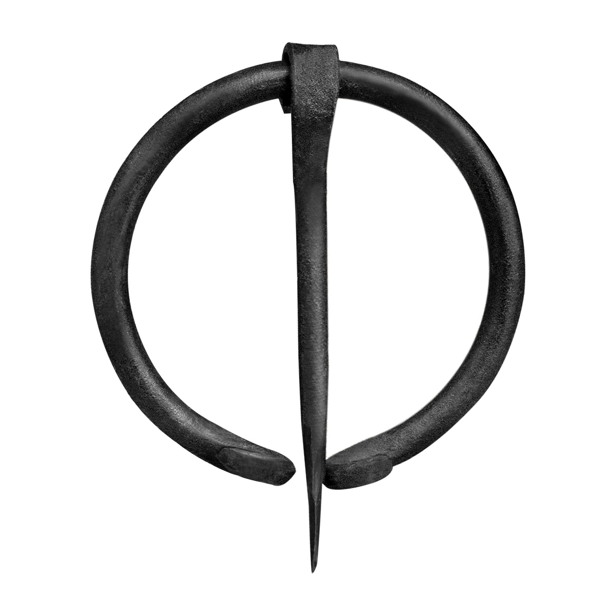 Lord of Battles Viking Cloak Pin – Hand-Forged Wrought Iron Brooch for Cloaks & Shawls – Medieval Fibula for LARP, Reenactment & Costumes